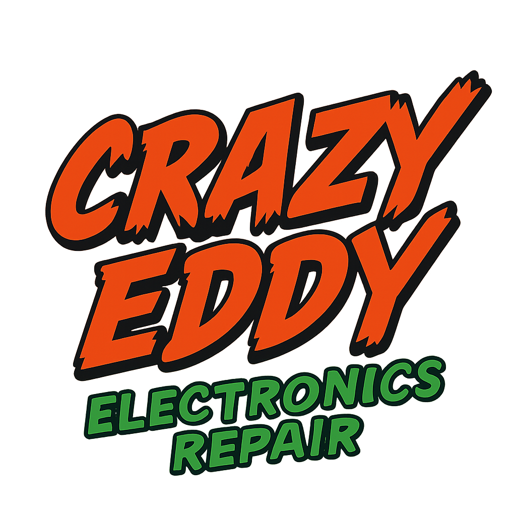 Crazy Eddy Electronics Repair Logo